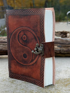 Handmade Yin Yang Embossed Leather Journal