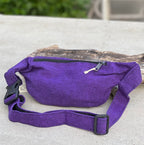 Boho Style Hemp Fanny Pack – Handmade Adjustable Waist & Crossbody Bag