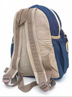 KayJayStyles Blue Handmade Hemp Backpack – Small Lightweight Nepal Daypack