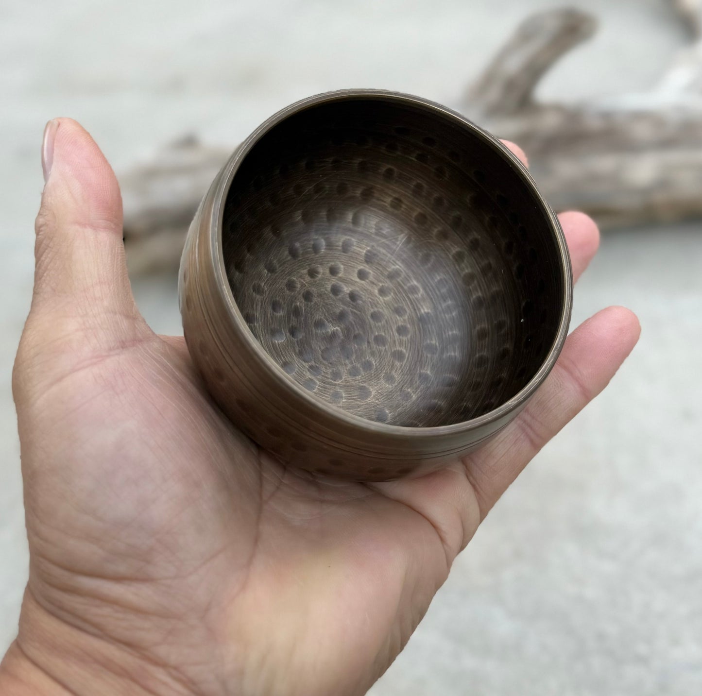 Tibetan Palm Size Singing Bowl Complete Set ~ For Mindfulness Meditation, Chakra Healing, Yoga