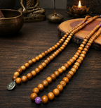 Sandalwood Purple Jade Mala - DharmaObjects