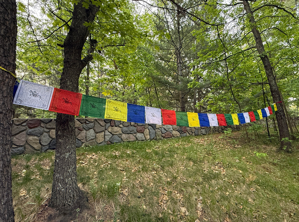 Tibetan Buddhist Prayer Flags Indoor Outdoor Wind Horse Prayer Flags - Pack of 25 Flags - DharmaObjects