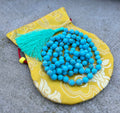 Turquoise Mala 108 Beads – Hand Knotted Gemstone Meditation Prayer Necklace