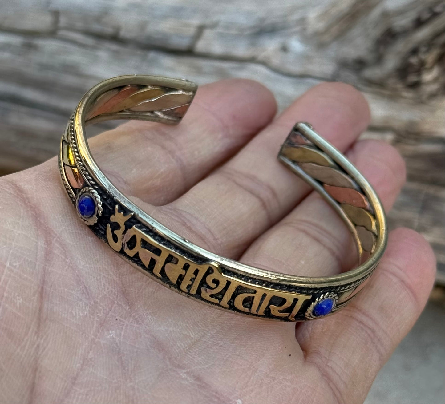 3 Metals Medicine "Om Namah Shivaya" Bracelet - Handcrafted in Nepal