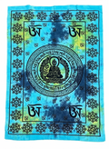 Buddha Om Mani Padme Hum Cotton Wall Hanging, Tibetan Mantra - DharmaObjects