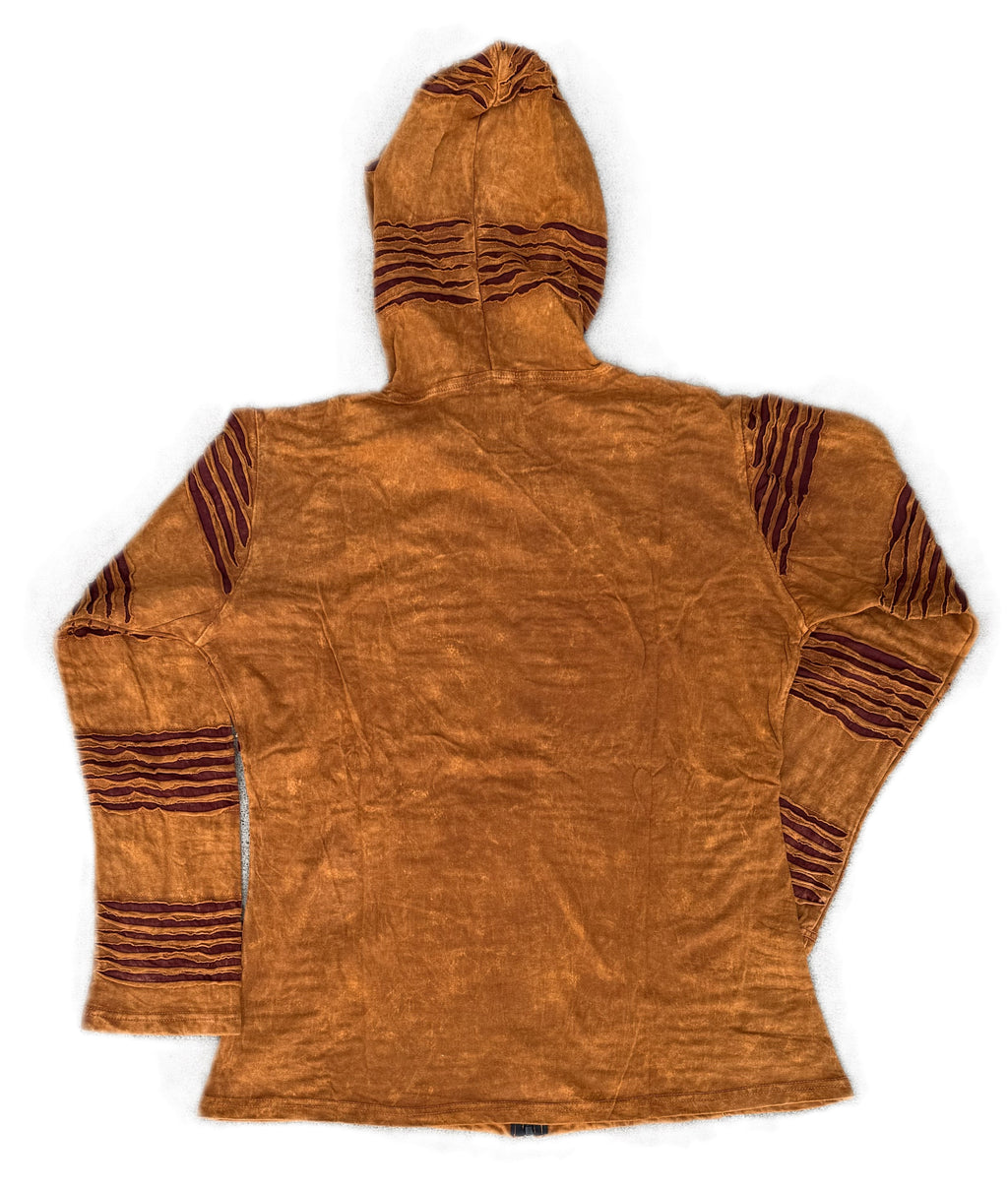 Patchwork Embroidered Hoodie Jacket - Handcrafted in Nepal - DharmaObjects