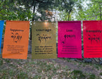 Handmade Tibetan Affirmation Prayer Flags - Peace, Happiness, Courage, Love, Tranquility, Wisdom - DharmaObjects