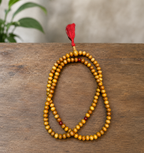 Sandalwood Carnelian Mala - DharmaObjects