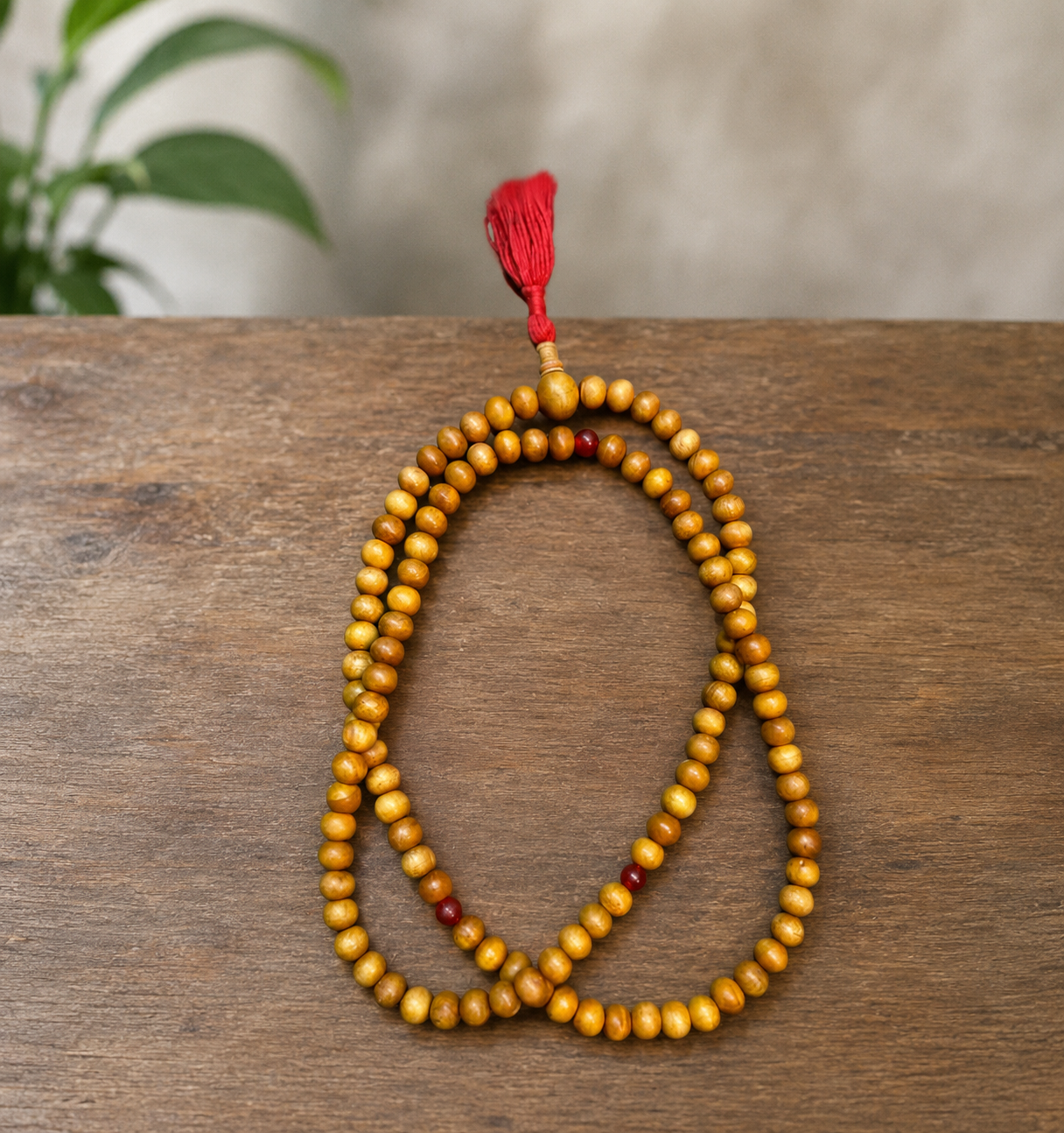 Sandalwood Carnelian Mala - DharmaObjects