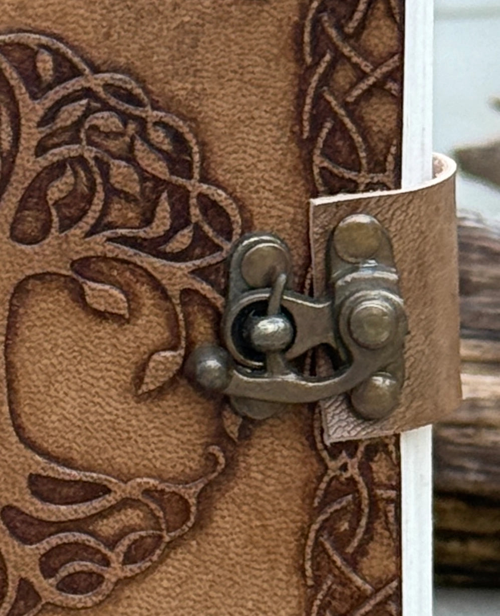 Handmade Tree of Life Embossed Leather Journal