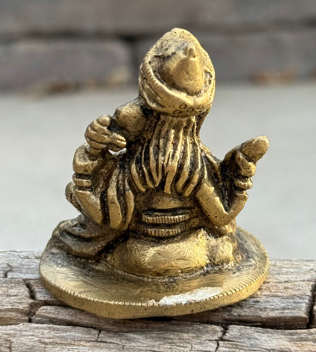 Small Ganesha Statue Solid Brass Handcrafted In India - DharmaObjects