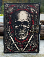 Handmade Skull Embossed Leather Journal