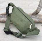 Boho Style Hemp Fanny Pack – Handmade Adjustable Waist & Crossbody Bag