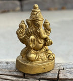 Small Ganesha Statue Solid Brass Handcrafted In India - DharmaObjects