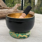 Premium Tibetan Mani Style Inward-Curved Thick-Wall Singing Bowl Set