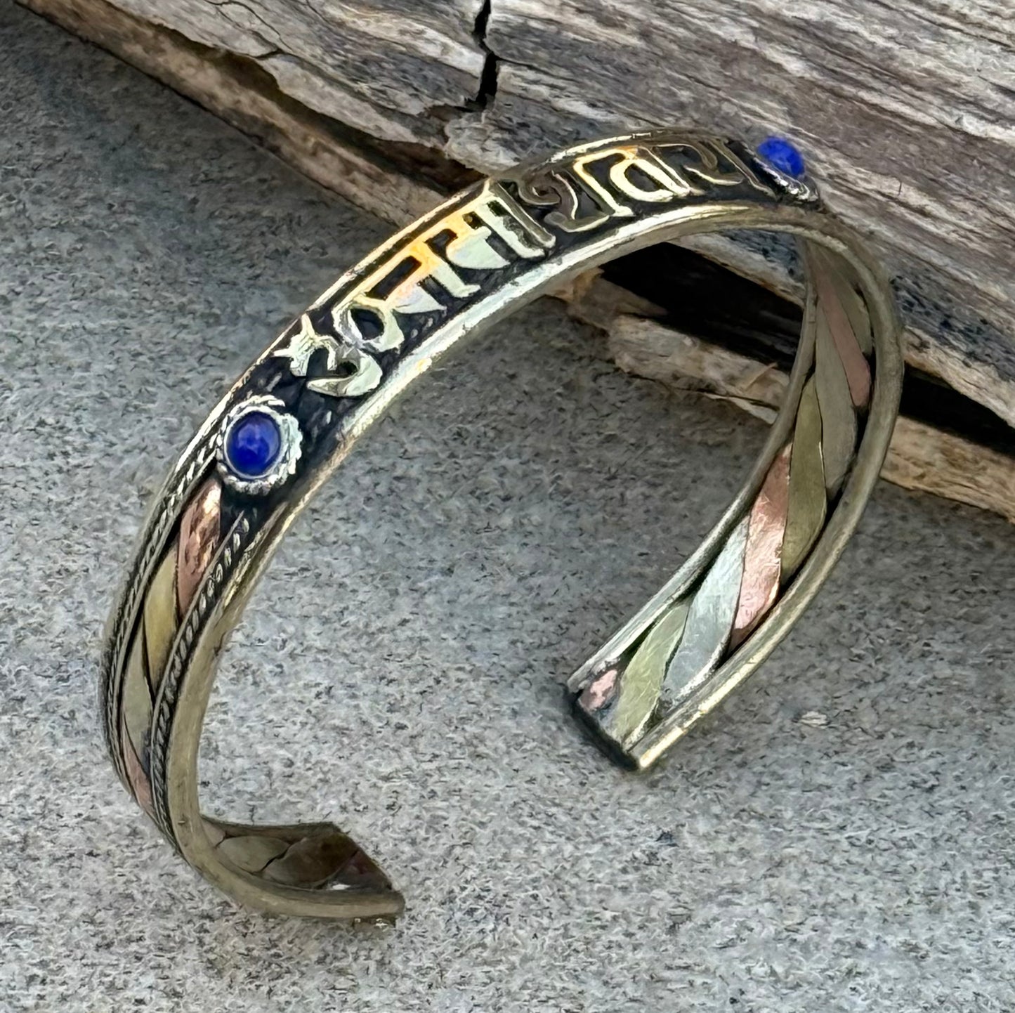 3 Metals Medicine "Om Namah Shivaya" Bracelet - Handcrafted in Nepal