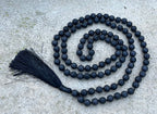 Lava Stone Mala 108 Beads – Hand Knotted Gemstone Meditation Prayer Necklace