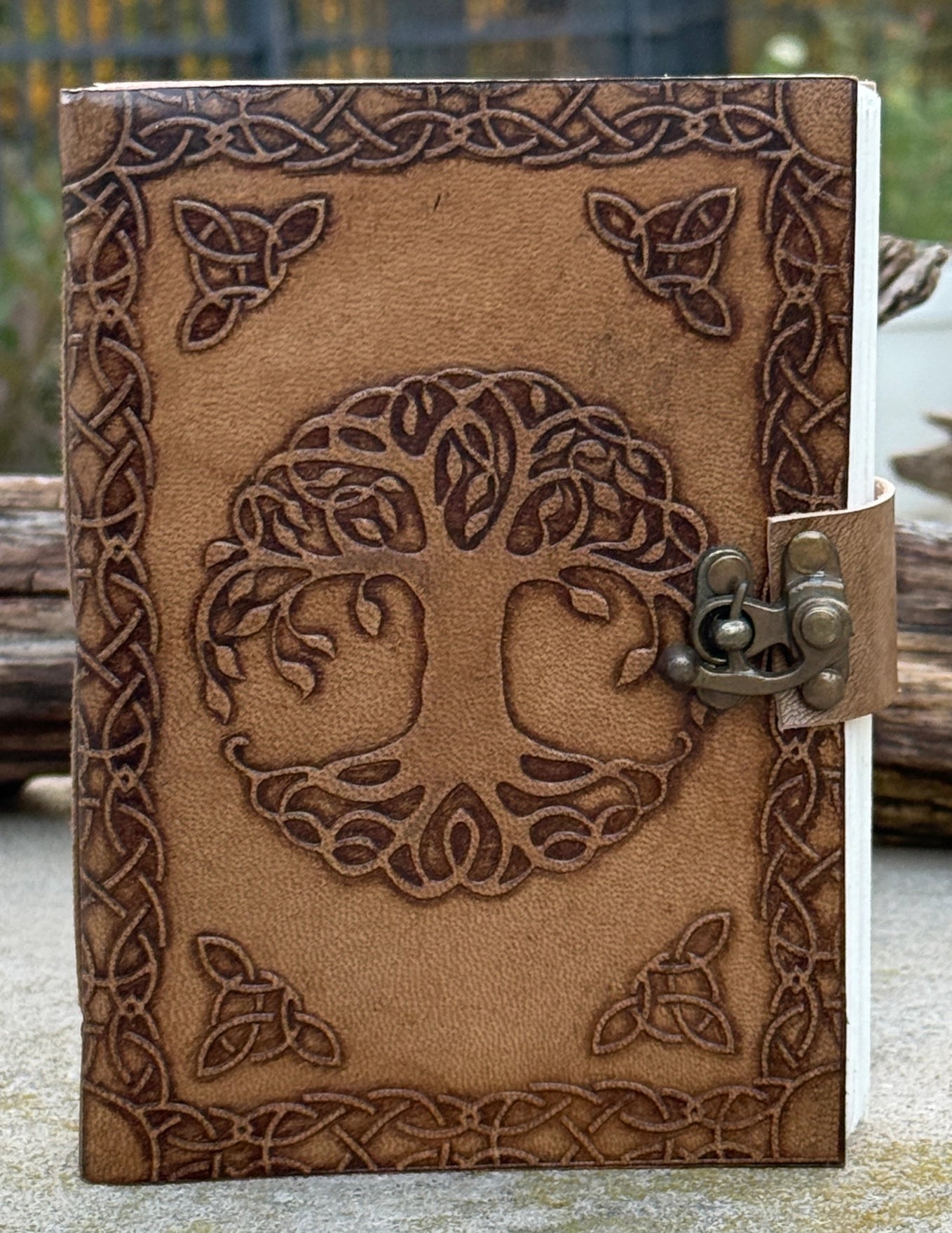 Handmade Tree of Life Embossed Leather Journal