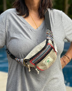 Boho Style Hemp Fanny Pack – Handmade Adjustable Waist & Crossbody Bag