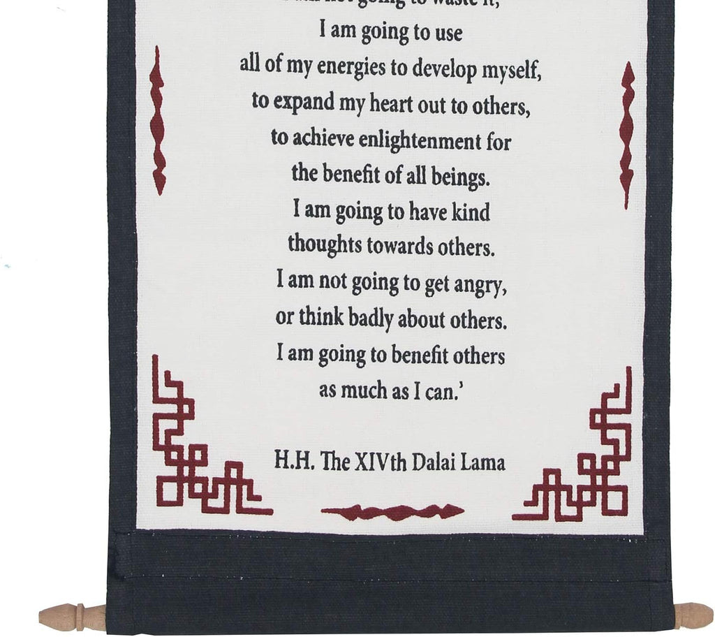 Dalai Lama Quotes ~ A Precious Human Life ~ Inspirational Message Wall Decor Hanging - DharmaObjects