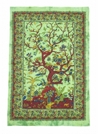 Tree of Life Tapestry Wall Hanging – Boho Beach Throw, Spiritual Nature Wall Decor, Large 80” x 53” Mandala Home Accent - DharmaObjects