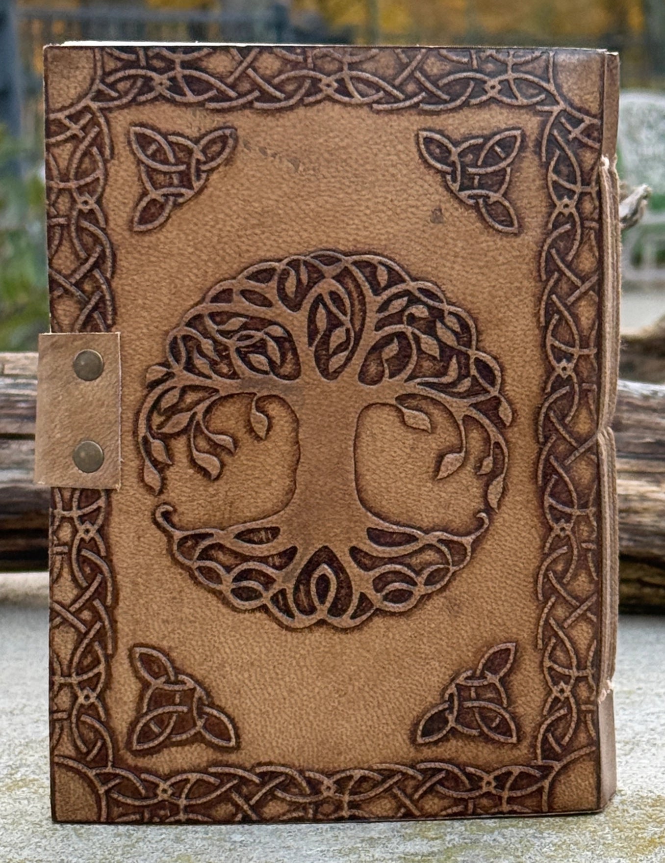 Handmade Tree of Life Embossed Leather Journal