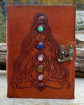 Handmade 7 Chakras Embossed Leather Journal