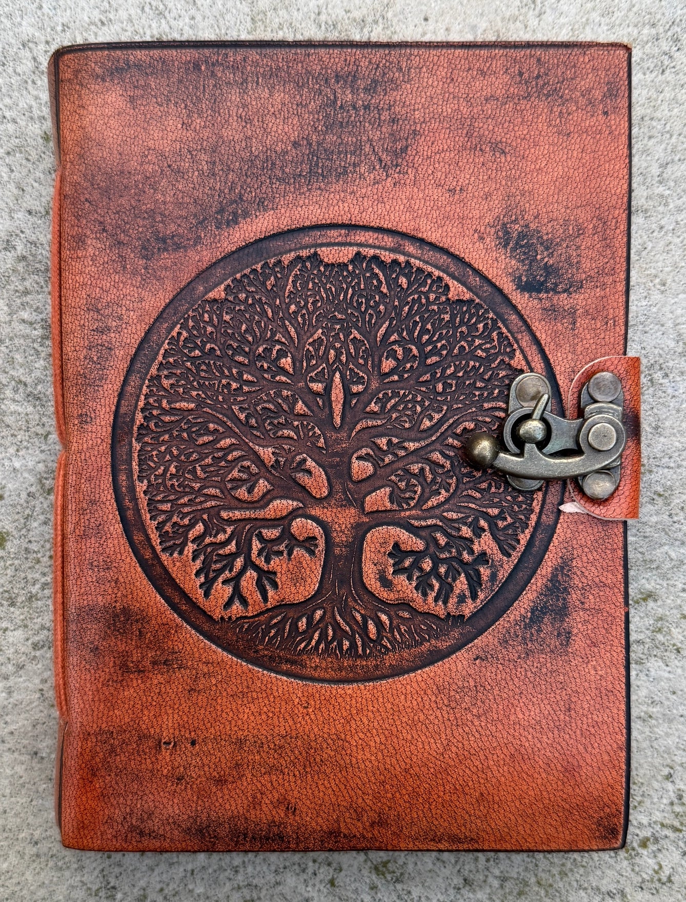 Handmade Tree of Life Embossed Leather Journal