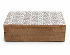 Hand-Carved Lotus Wooden Keepsake Box Jewelry Storage Box