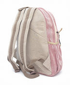 KayJayStyles Red Stripe Hemp Nepal Backpack – Handmade Large Multi-Pocket Bag