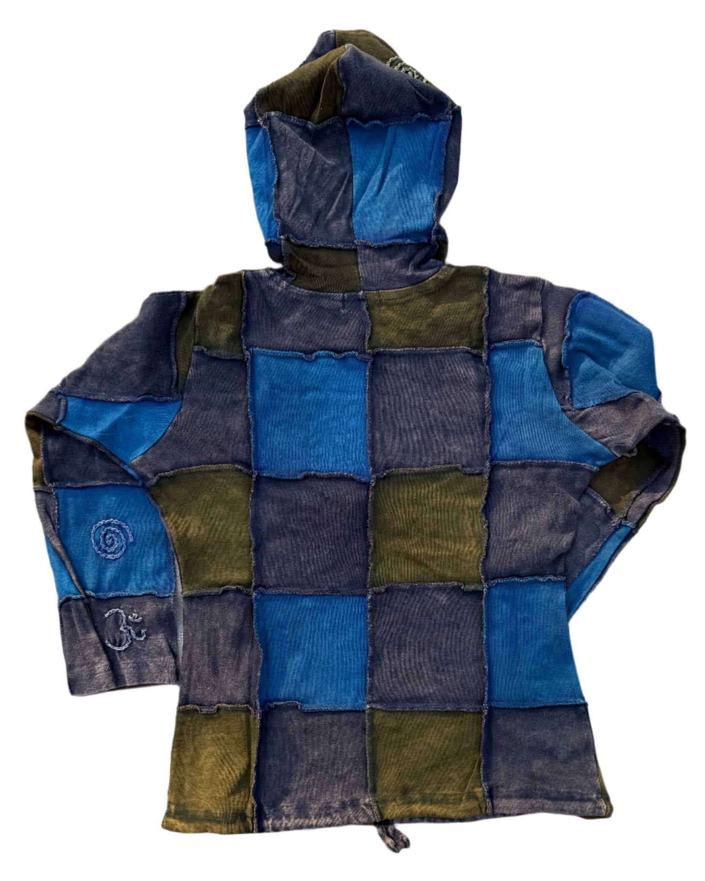 Patchwork Embroidered Hoodie Jacket - Handcrafted in Nepal