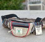 Boho Style Hemp Fanny Pack – Handmade Adjustable Waist & Crossbody Bag