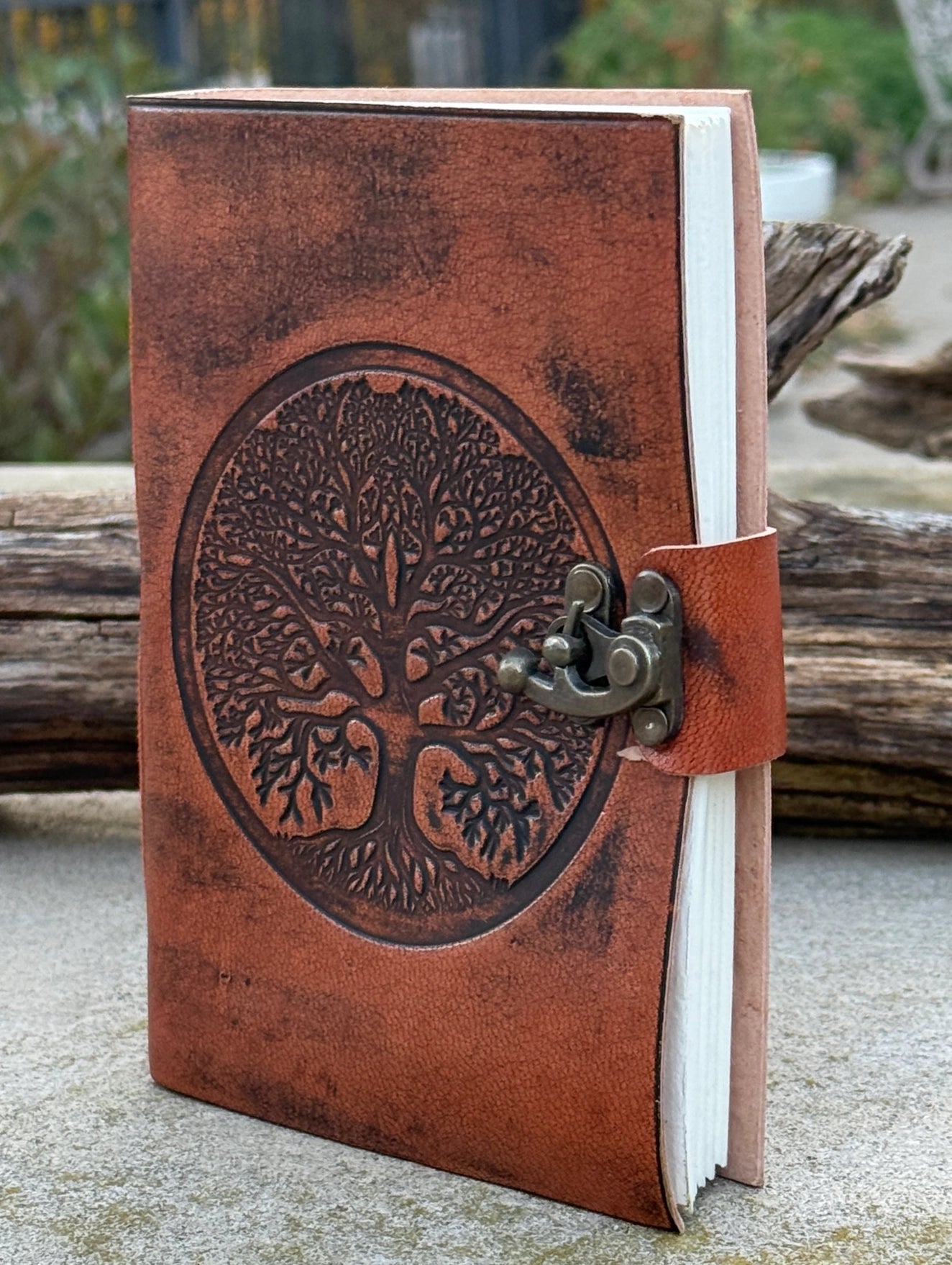 Handmade Tree of Life Embossed Leather Journal
