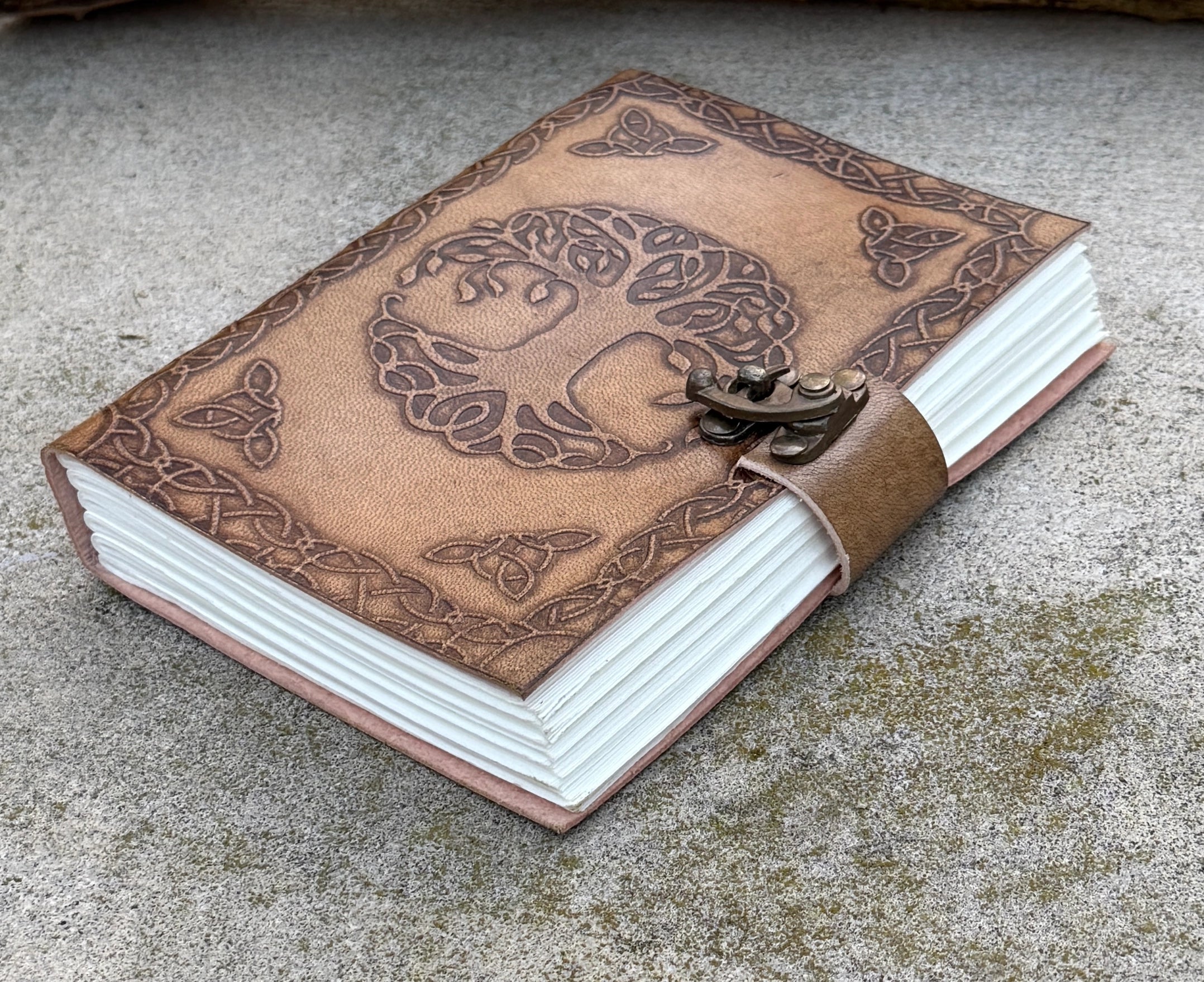 Handmade Tree of Life Embossed Leather Journal