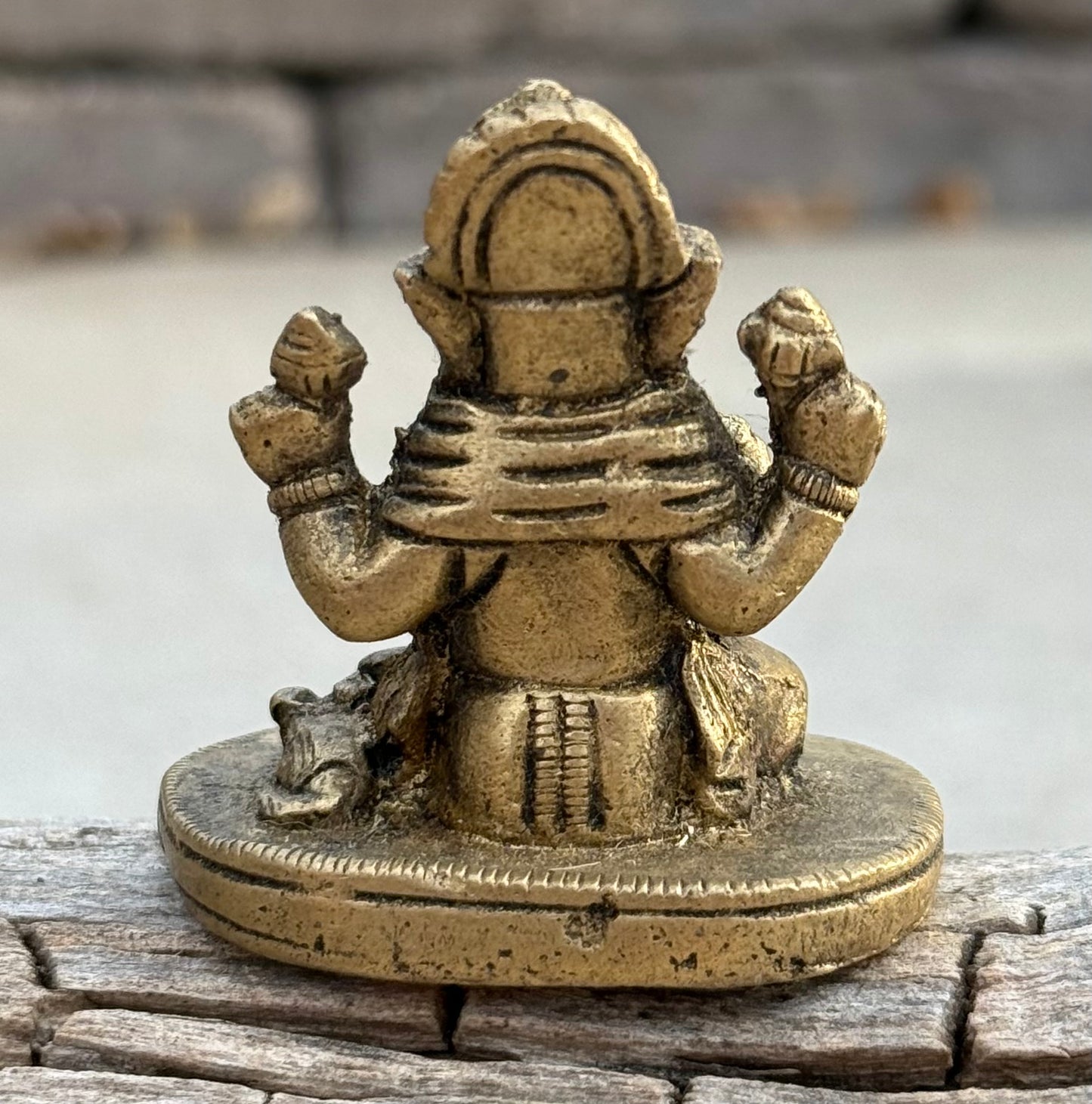 Small Ganesha Statue Solid Brass Handcrafted In India