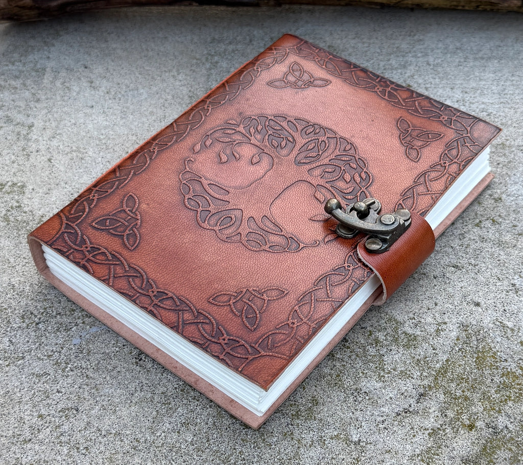 Handmade Tree of Life Embossed Leather Journal
