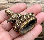 Small Brass Healing Medicine Buddha statue From Nepal - DharmaObjects