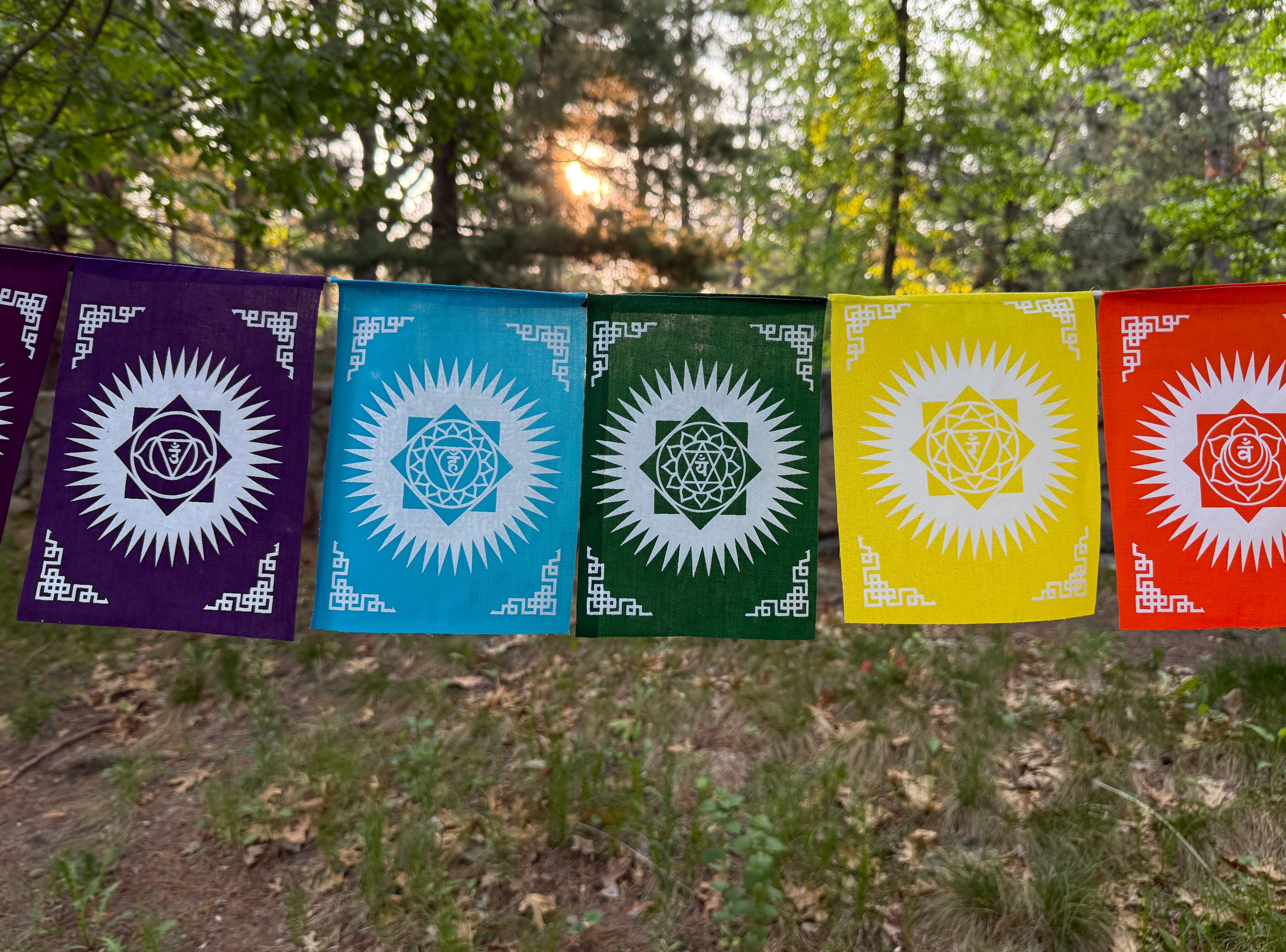 Chakra Banner Seven Chakra Prayer Flag, Prayer Flag Hanging
