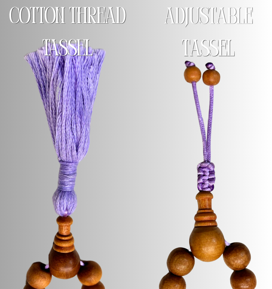 Sandalwood Purple Jade Mala - DharmaObjects