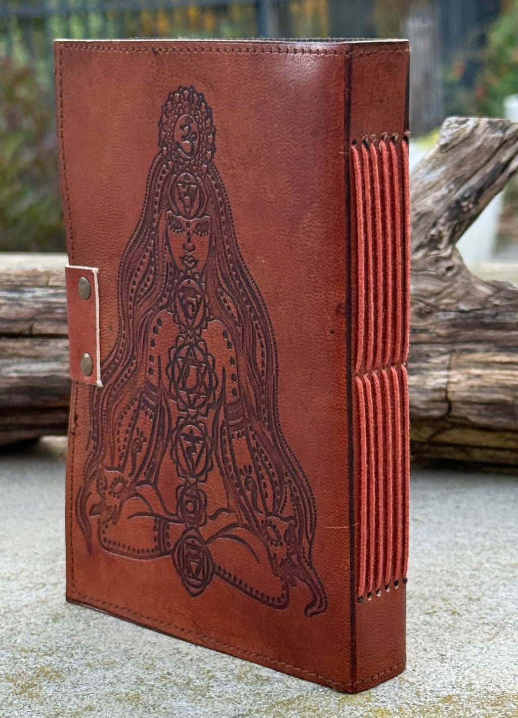 Handmade 7 Chakras Embossed Leather Journal
