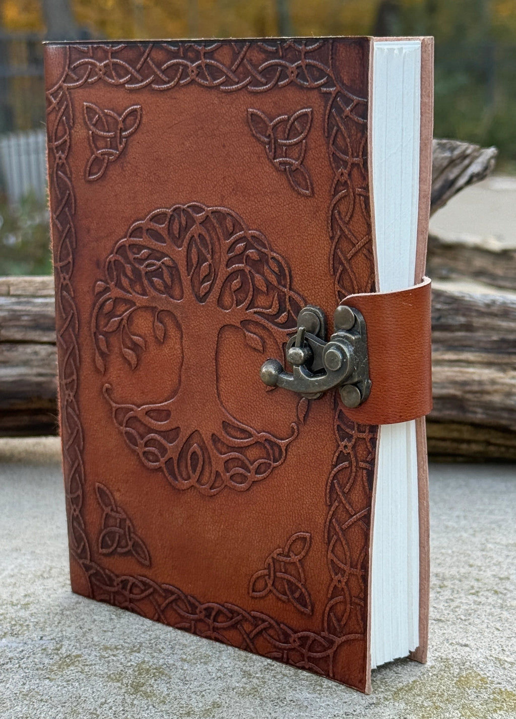 Handmade Tree of Life Embossed Leather Journal
