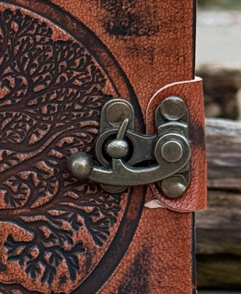 Handmade Tree of Life Embossed Leather Journal