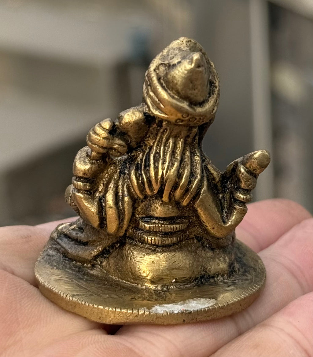Small Ganesha Statue Solid Brass Handcrafted In India - DharmaObjects