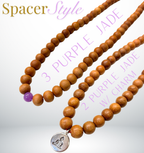 Sandalwood Purple Jade Mala - DharmaObjects
