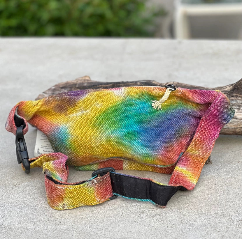 Boho Style Hemp Fanny Pack – Handmade Adjustable Waist & Crossbody Bag