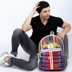KayJayStyles Natural Handmade Large Multi Pocket Hemp Nepal Backpack (BKPK5) - DharmaObjects