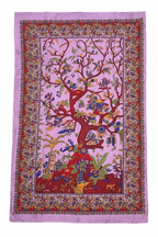 Tree of Life Tapestry Wall Hanging – Boho Beach Throw, Spiritual Nature Wall Decor, Large 80” x 53” Mandala Home Accent - DharmaObjects