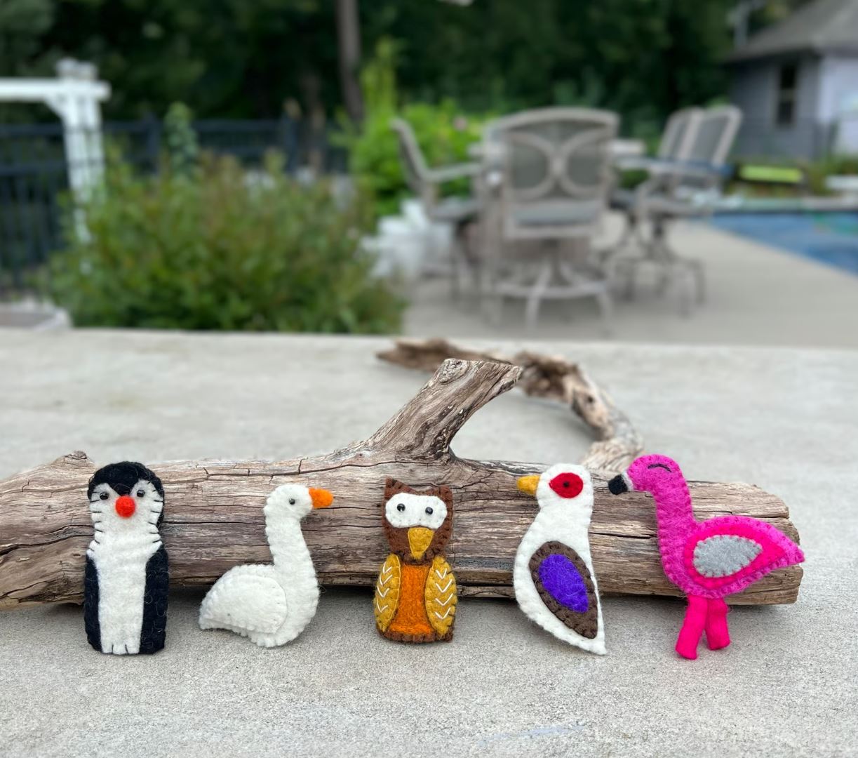 Finger Puppets, Animal Puppets, Mix Animals, Felt Finger Game, Educational Games Set Of 5pcs - DharmaObjects