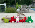 Finger Puppets, Animal Puppets, Mix Animals, Felt Finger Game, Educational Games Set Of 5pcs - DharmaObjects