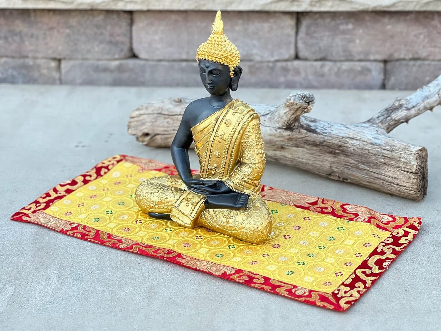 Tibetan Buddhist Silk Brocade Table Runner/Shrine Cover/Altar Cloth/Table Cover (20 X 10 Inches)